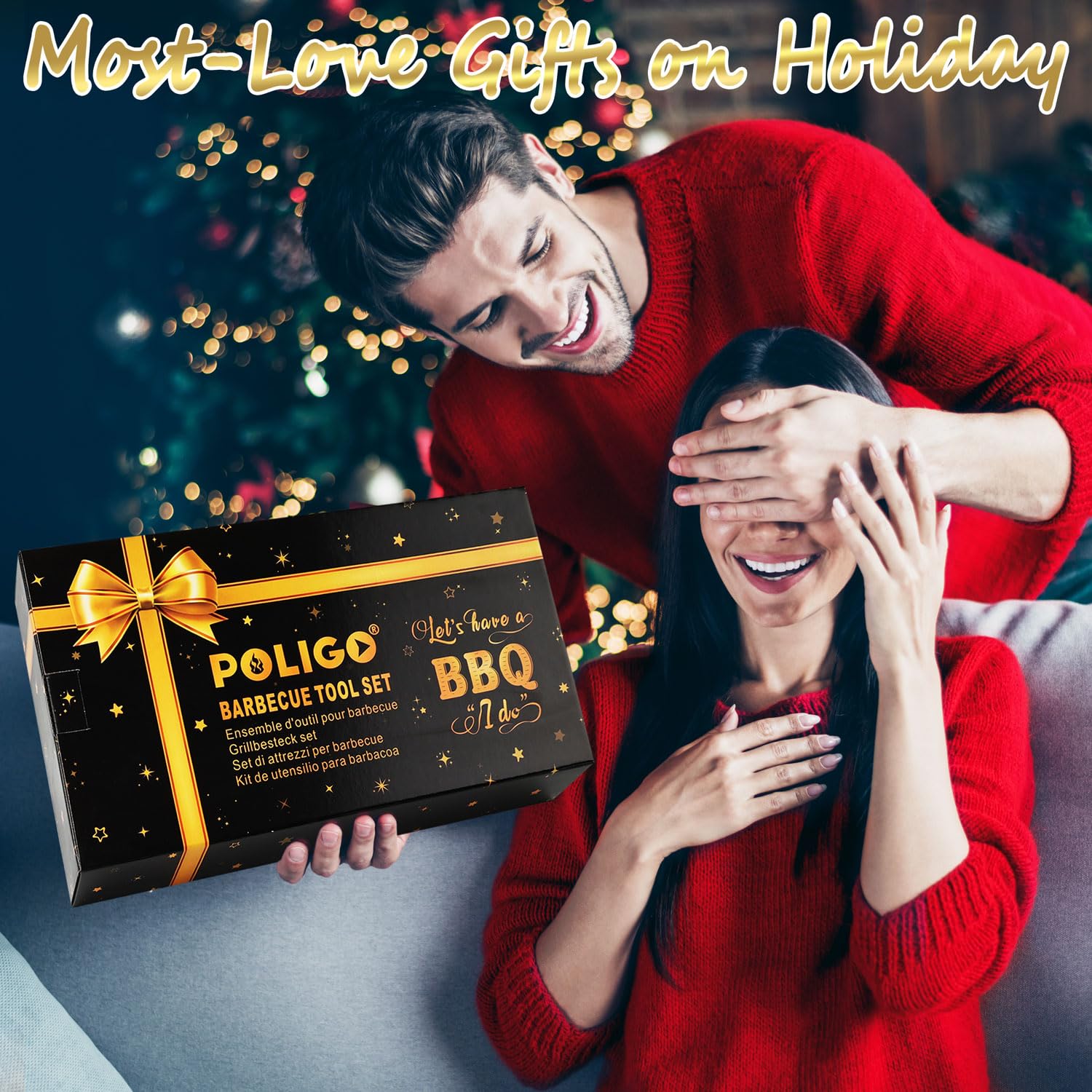 Poligo 26Pcs Bbq Accessories For Outdoor Grill Utensils Set Stainless Steel Bbq Tools Grilling Tools Set For Christmas Birthday